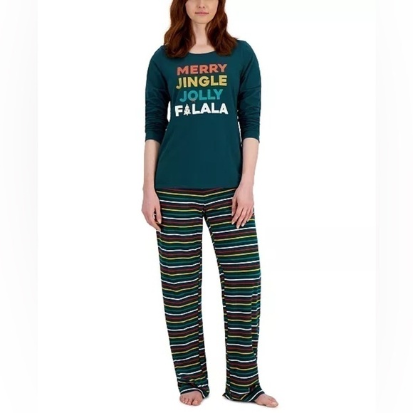 Family Pajamas Matching Womens Merry Jingle Mix It Family Pajama Set M - Picture 1 of 10